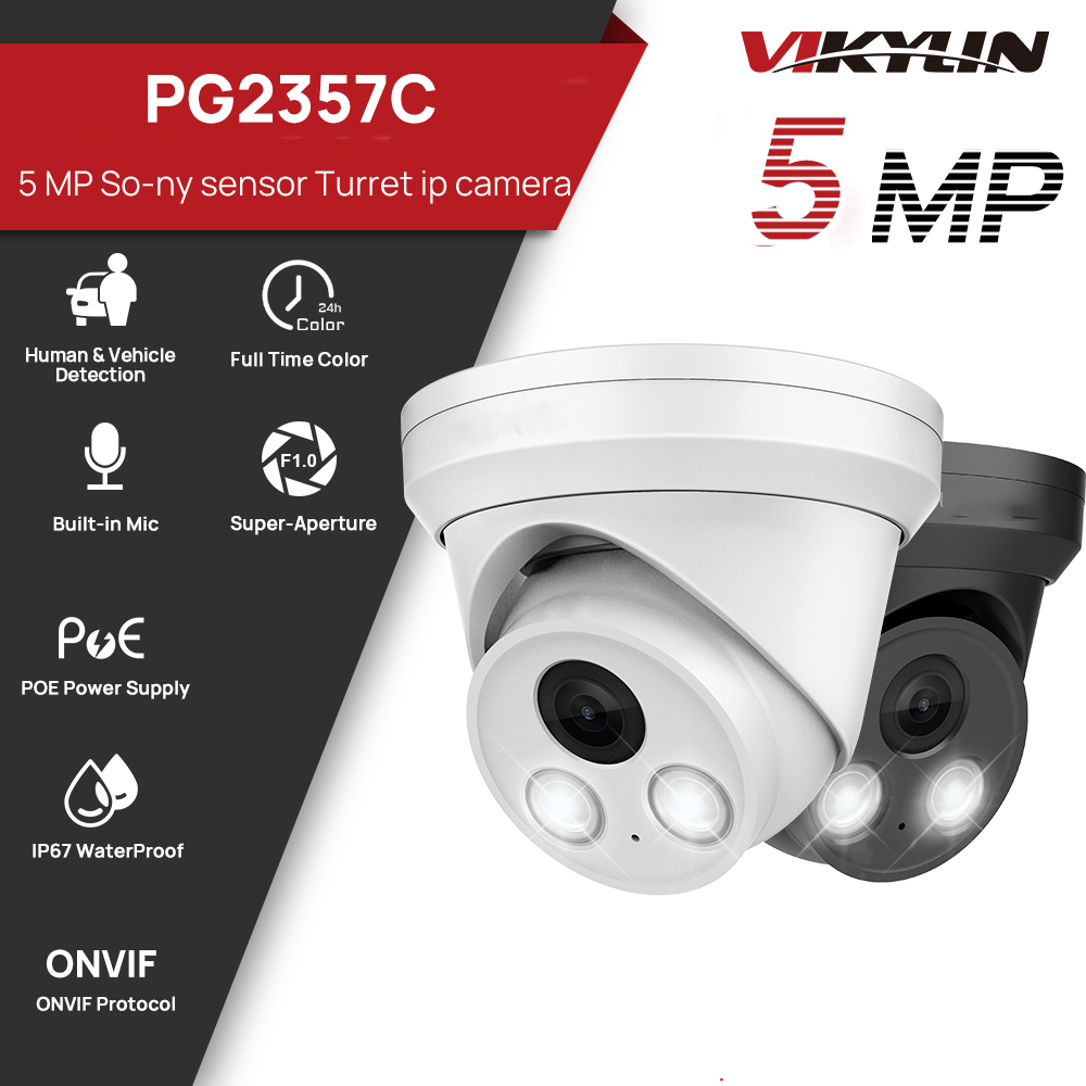 Home Security Lights Outdoors - Cámara IP VIKYLIN de 5MP con