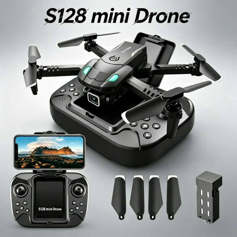Drone Security Home - Mini Dron S128 4K, con Evitación