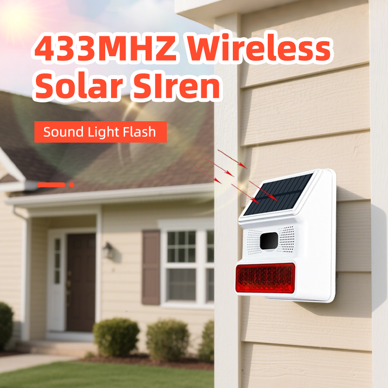 Home Security Lights Outdoors - Sirena de Alarma Exterior Inalámbrica de