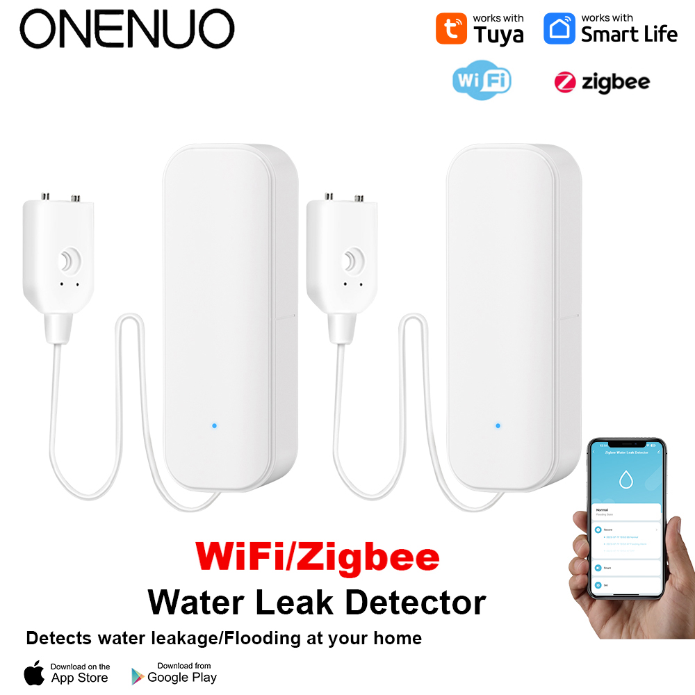 Home Security And Monitoring - Sensor de agua WiFi/Zigbee, alarma de