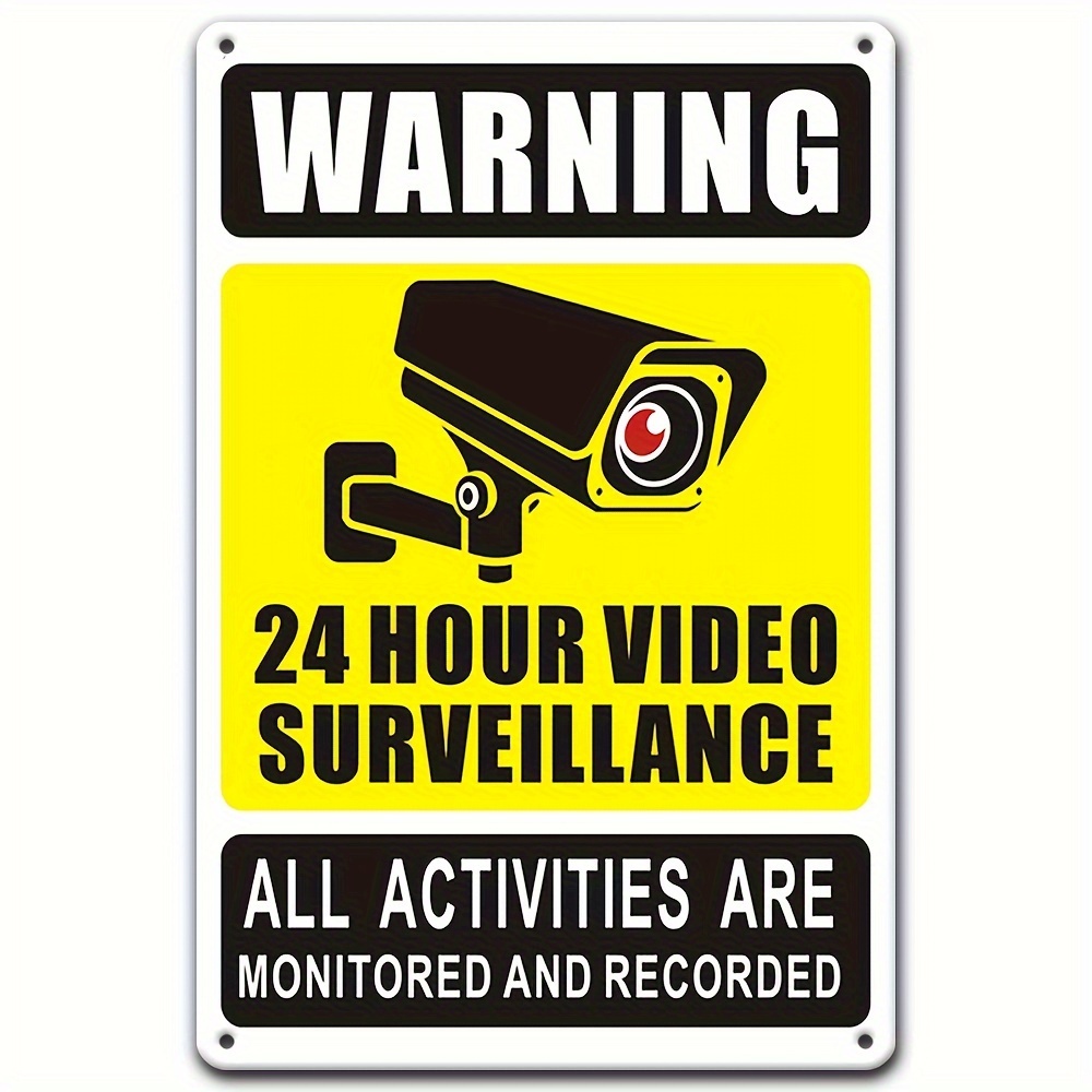 Home Security And Monitoring - Señal de advertencia de videovigilancia 24/7,