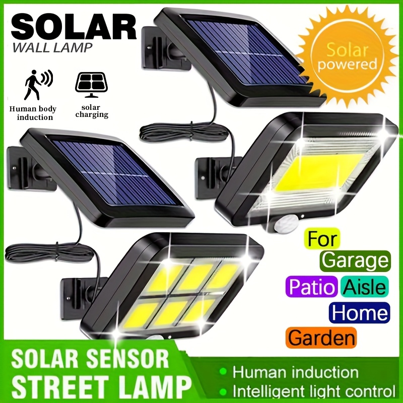 Home Security Lights Outdoors - Lámpara de pared dividida Solar LED,