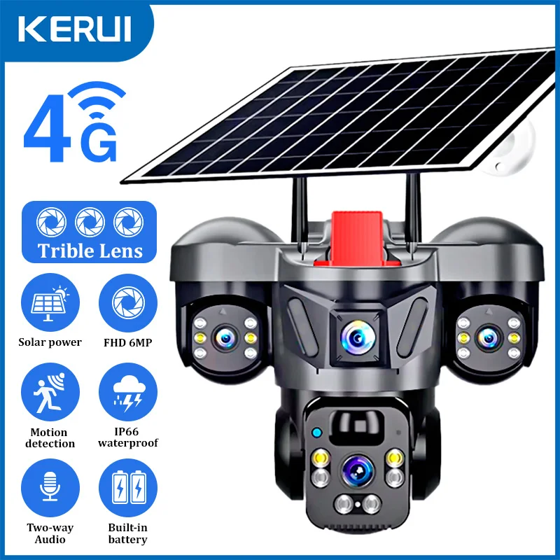 Home Security Indoor Cameras - KERUI V380 Pro exterior PTZ 6MP