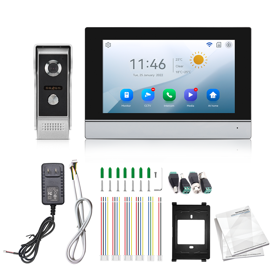 Home Security Indoor Cameras - Pantalla IPS de 7 pulgadas, 2MP,