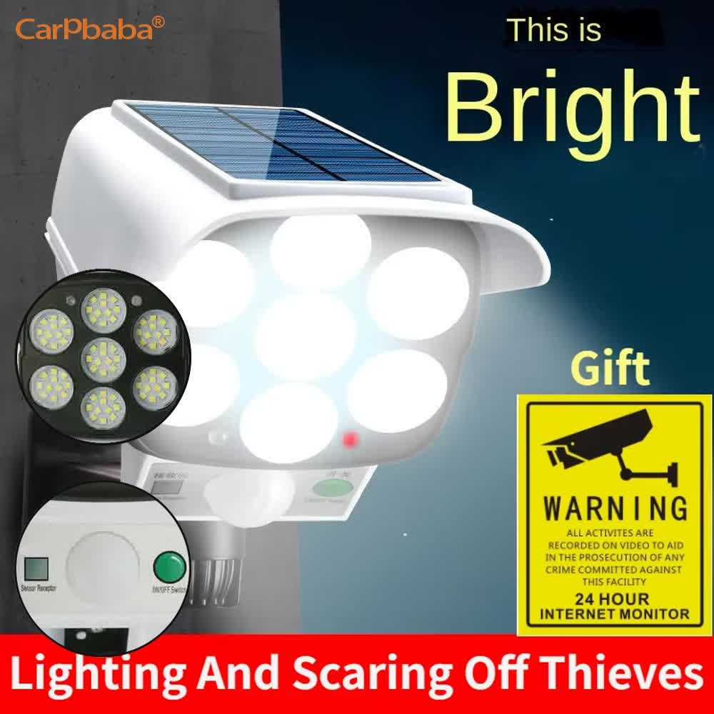 Home Security Lights Outdoors - Luz Solar para exteriores, Sensor de