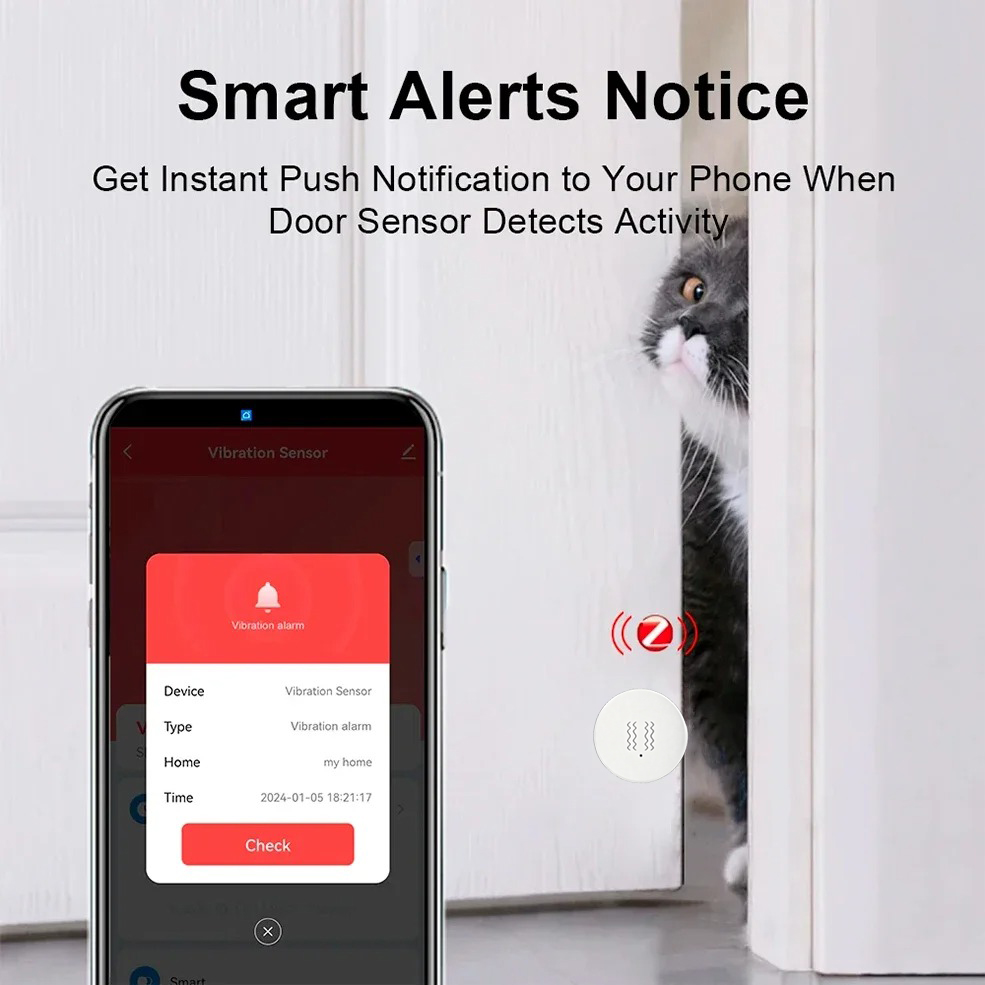 Sensor Inteligente de Vibració - Home Security And Monitoring reseña y precio