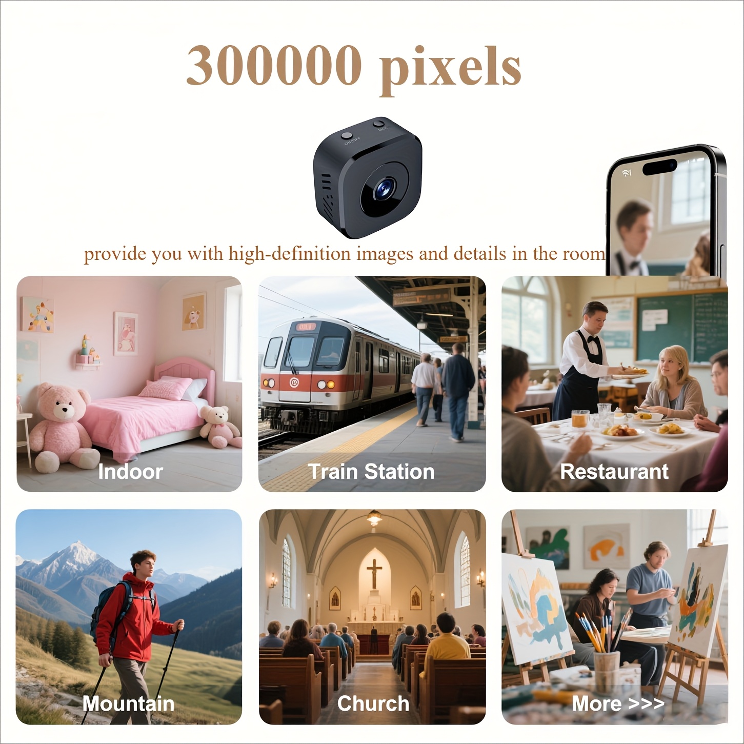 Mini cámara WiFi HD de 1080P,  - Home Security And Monitoring reseña y precio