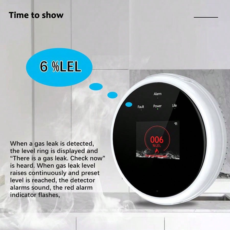 Sensor de alarma de gas WiFi 2 - Home Security And Monitoring reseña y precio