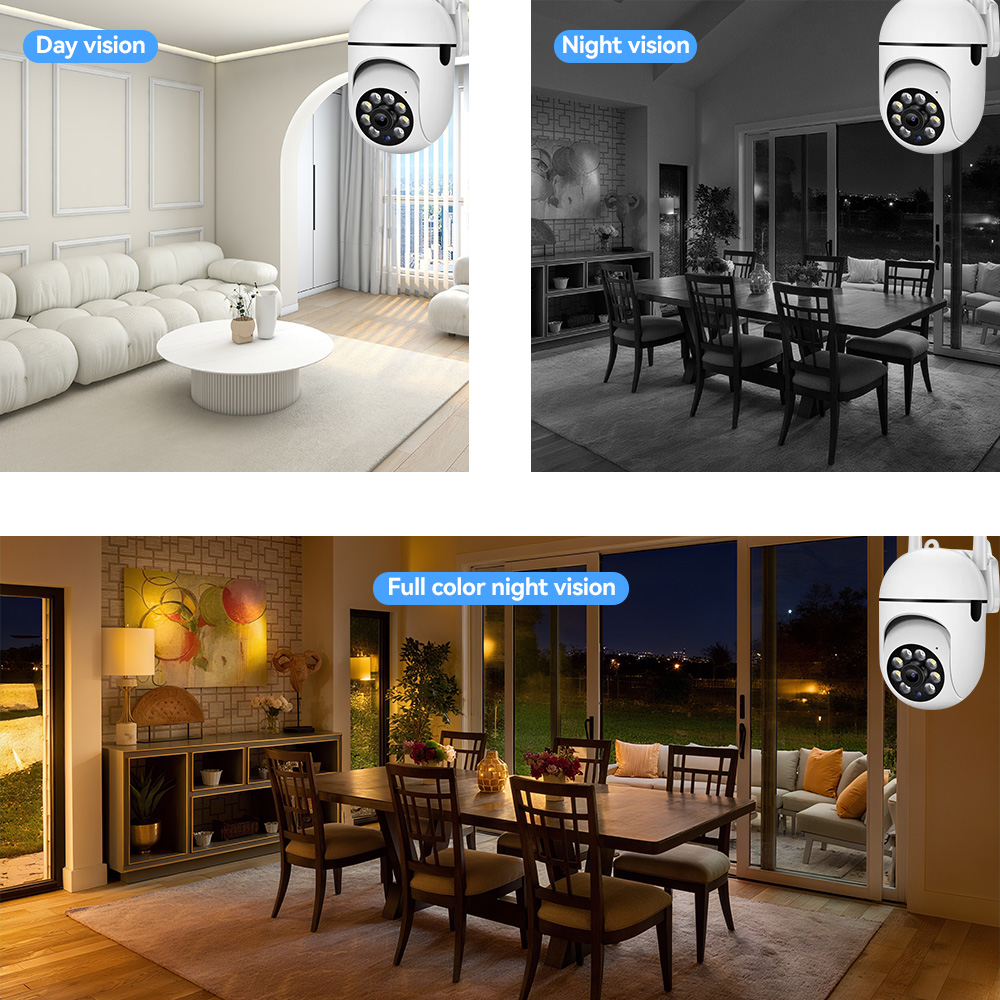 Cámara CCTV IP Wifi de 8MP, 2, - Home Security Lights Outdoors reseña y precio