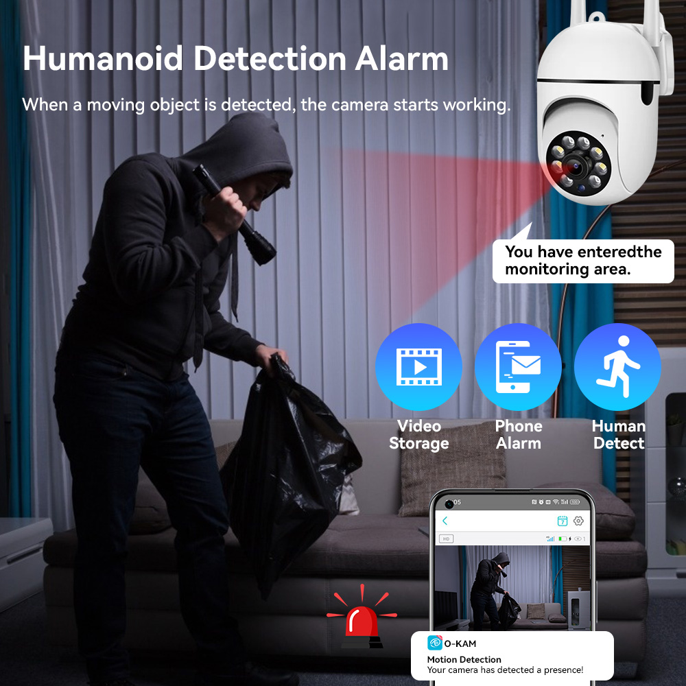 Cámara CCTV IP Wifi de 8MP, 2, - Home Security Lights Outdoors reseña y precio