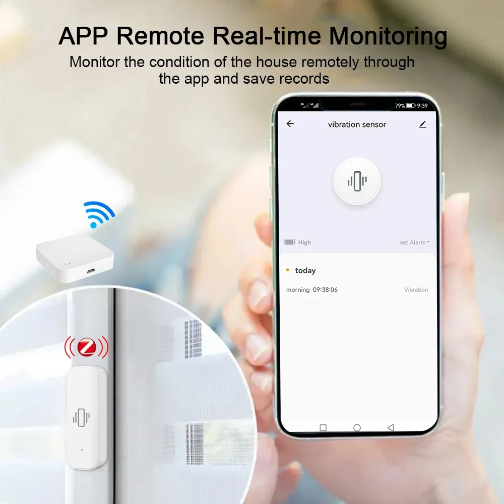 Sensor de vibración inteligent - Home Security And Monitoring reseña y precio