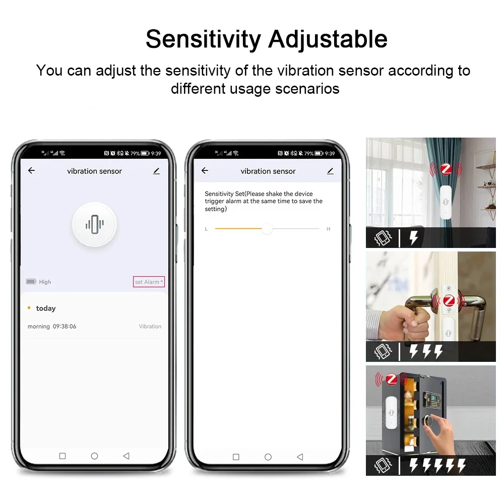 Sensor de vibración inteligent - Home Security And Monitoring reseña y precio
